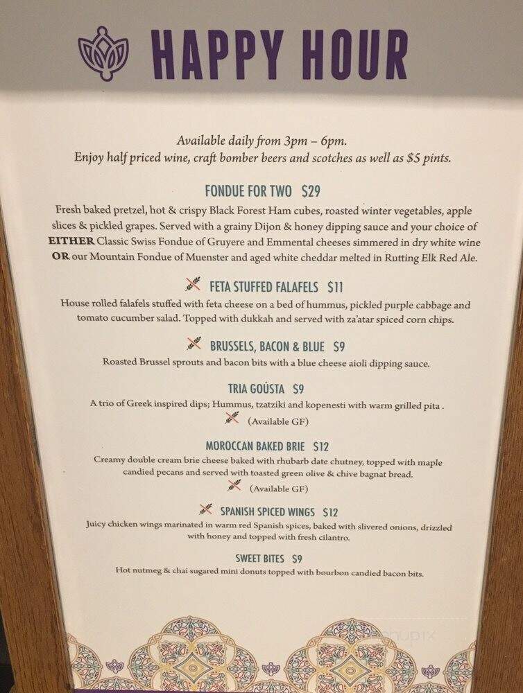 The Raven Bistro - Jasper, AB menu_pic