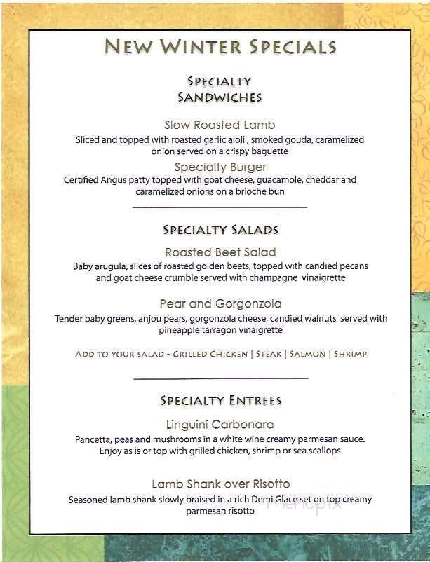Sakonnet River Grille - Tiverton, RI menu_pic