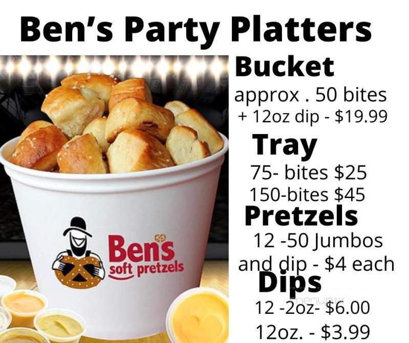 Ben's Soft Pretzels - Shipshewana, IN menu_pic