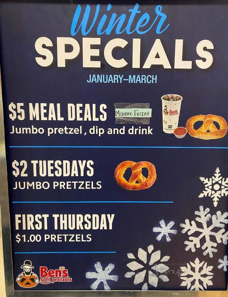 Ben's Soft Pretzels - Shipshewana, IN menu_pic