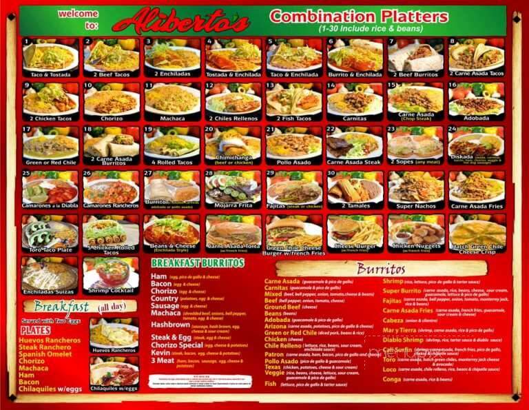 Aliberto's Mexican Food - Eagar, AZ menu_pic