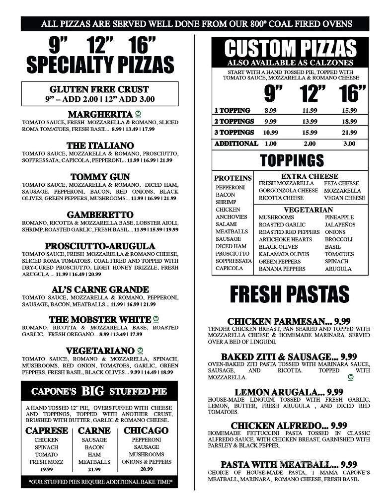 Capone's Pizza & Restaurant - Cape Coral, FL menu_pic