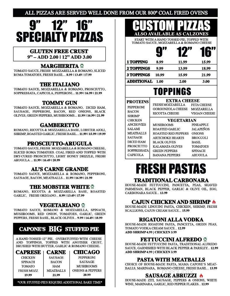 Capone's Pizza & Restaurant - Cape Coral, FL menu_pic