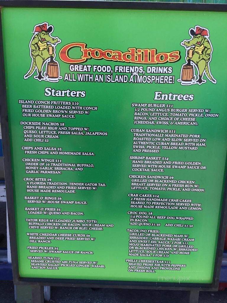 Crocadillos Bar and Grill - Fort Pierce, FL menu_pic