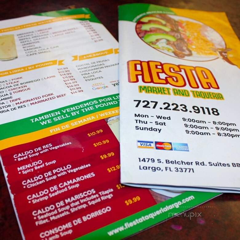 Fiesta Taqueria - Largo, FL menu_pic