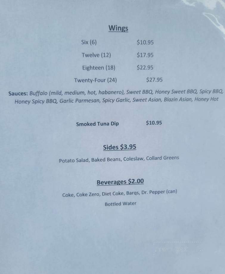 Murky Waters Blues & BBQ - Hattiesburg, MS menu_pic