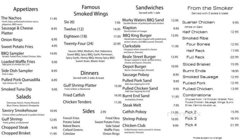 Murky Waters Blues & BBQ - Hattiesburg, MS menu_pic