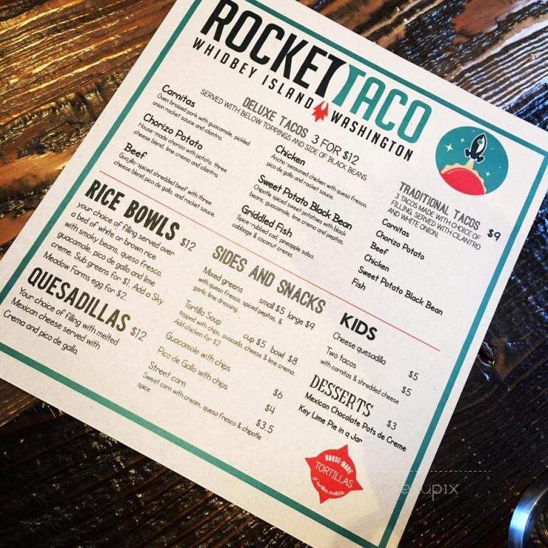 Rocket Taco - Freeland, WA menu_pic