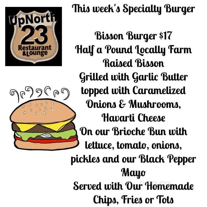 Up North 23 Restaurant & Lounge - Rogers City, MI menu_pic
