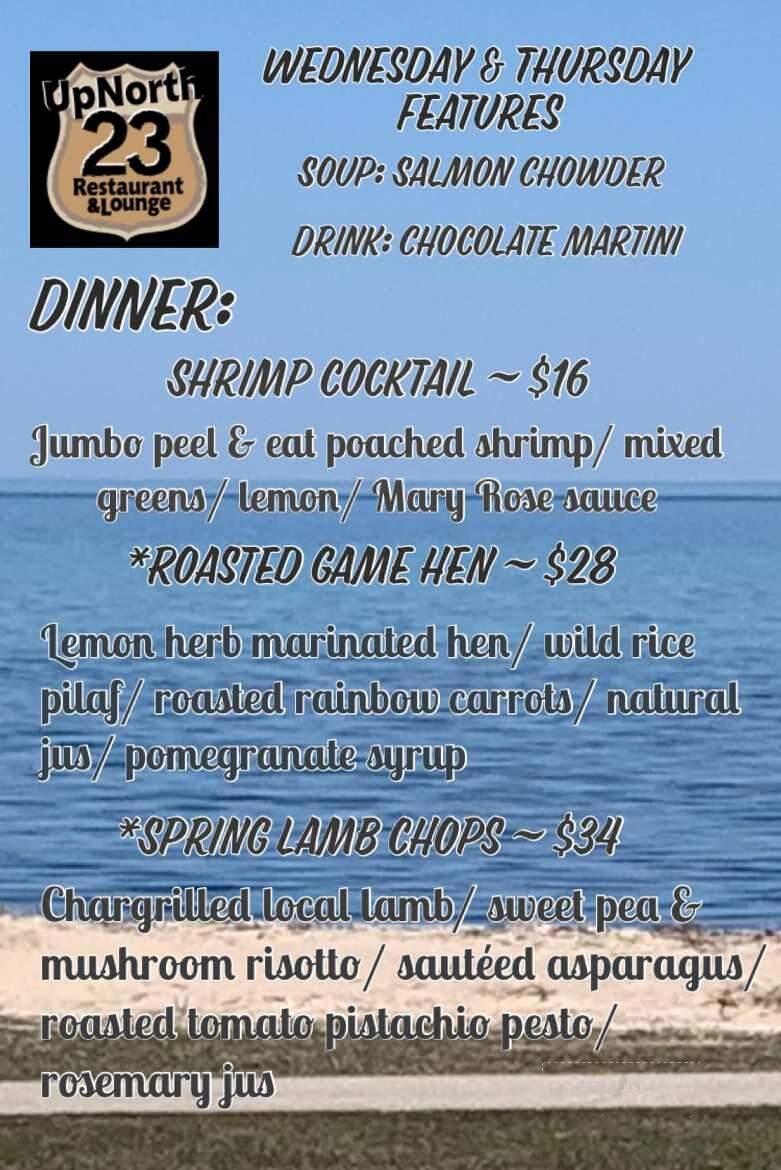 Up North 23 Restaurant & Lounge - Rogers City, MI menu_pic