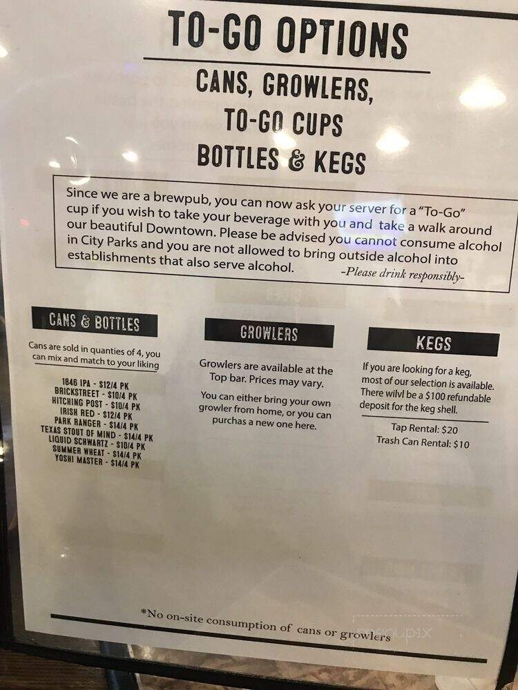 The Porch at ETX - Tyler, TX menu_pic