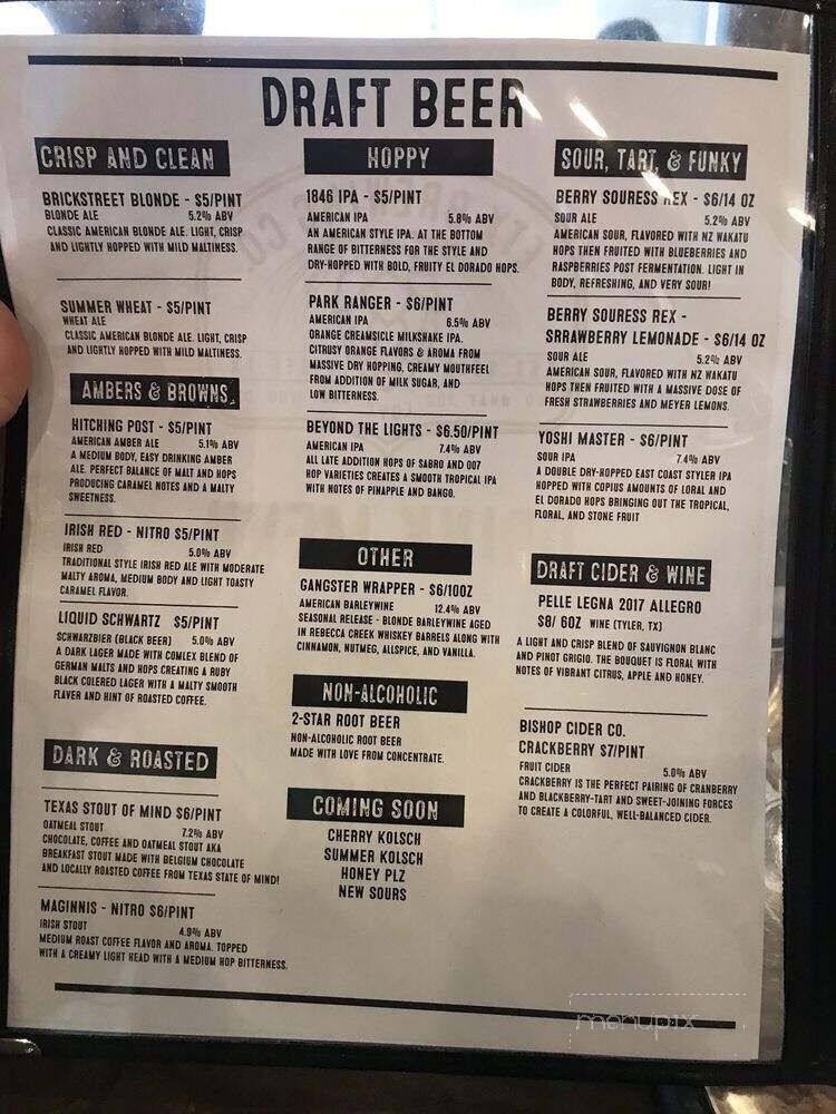 The Porch at ETX - Tyler, TX menu_pic