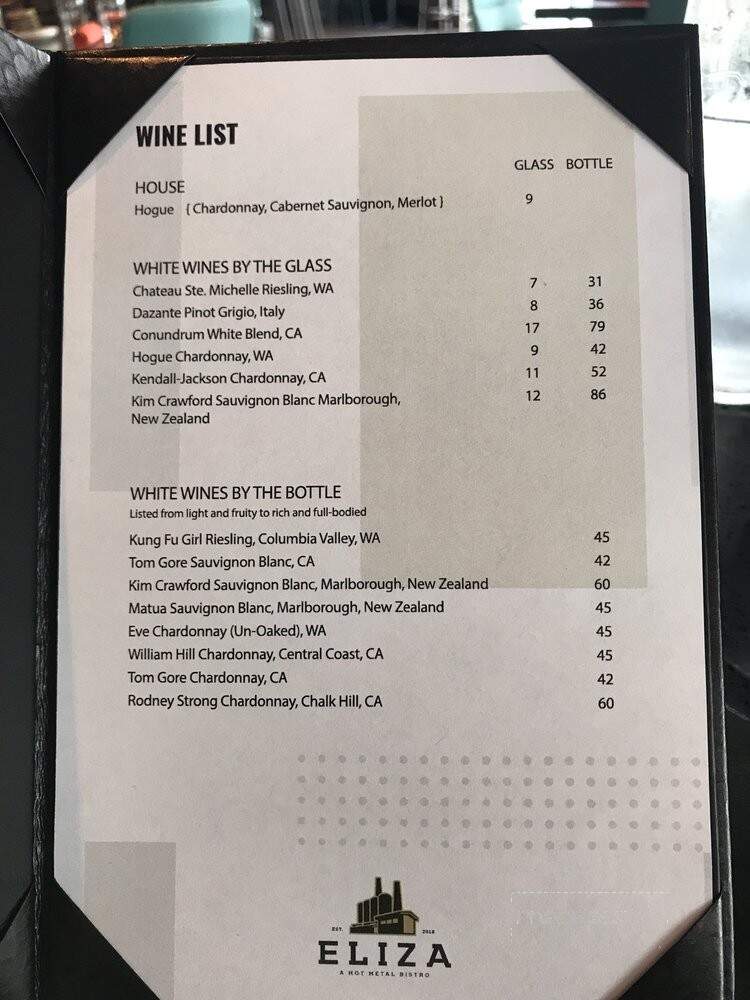 Eliza A Hot Metal Bistro - Pittsburgh, PA menu_pic