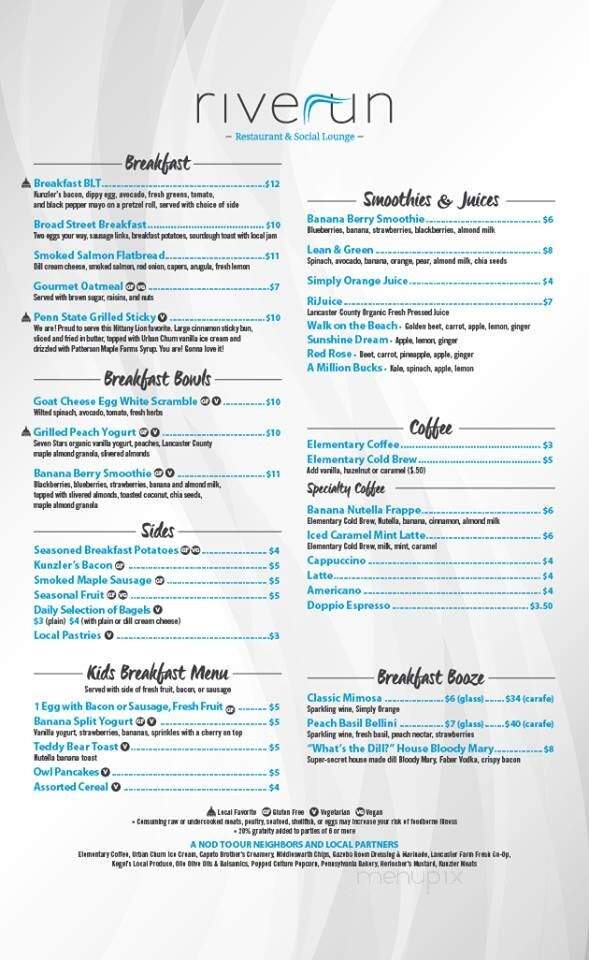 Riverrun Restaurant & Social Lounge - Harrisburg, PA menu_pic