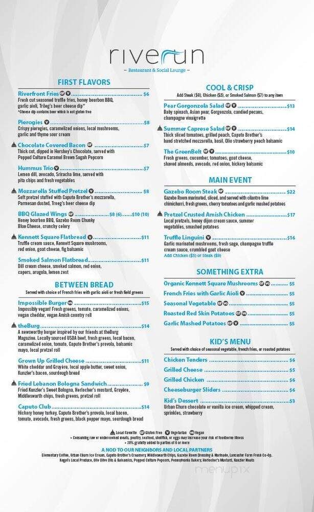 Riverrun Restaurant & Social Lounge - Harrisburg, PA menu_pic