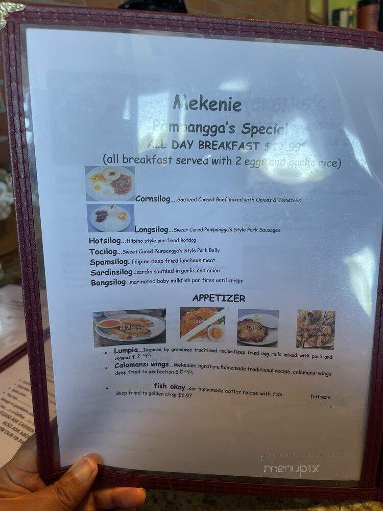 Mekenie Pampangga's Special - Renton, WA menu_pic