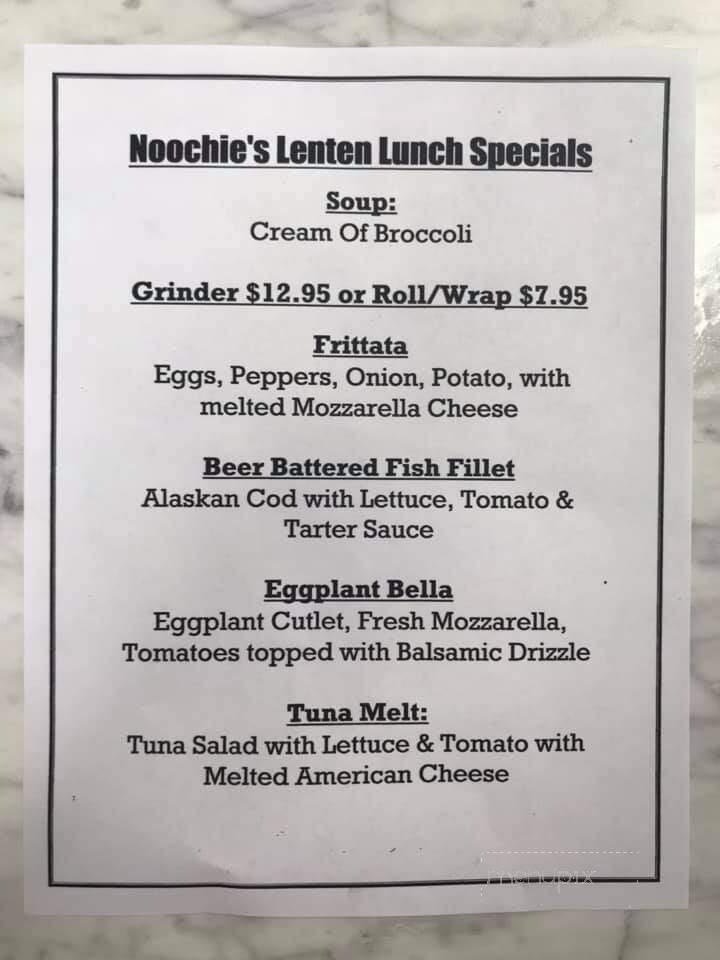 Noochie's Deli & Cafe - Waterbury, CT menu_pic
