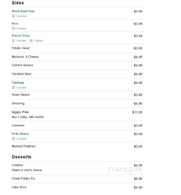 Angie's Soul Cafe - Warrensville Heights, OH menu_pic