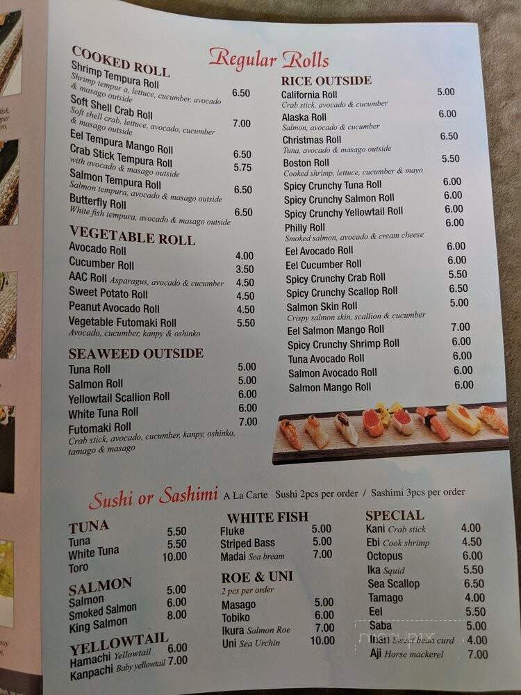 Mizu Sushi & Asian Fusion - Marlboro, NJ menu_pic