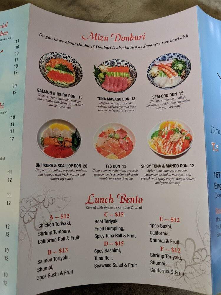 Mizu Sushi & Asian Fusion - Marlboro, NJ menu_pic