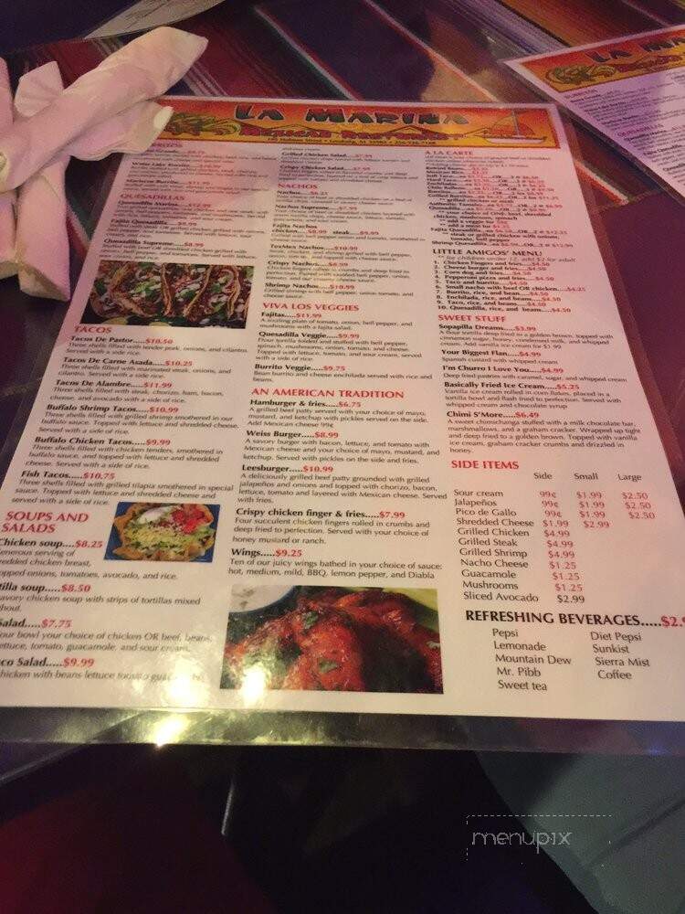 La Marina - Leesburg, AL menu_pic