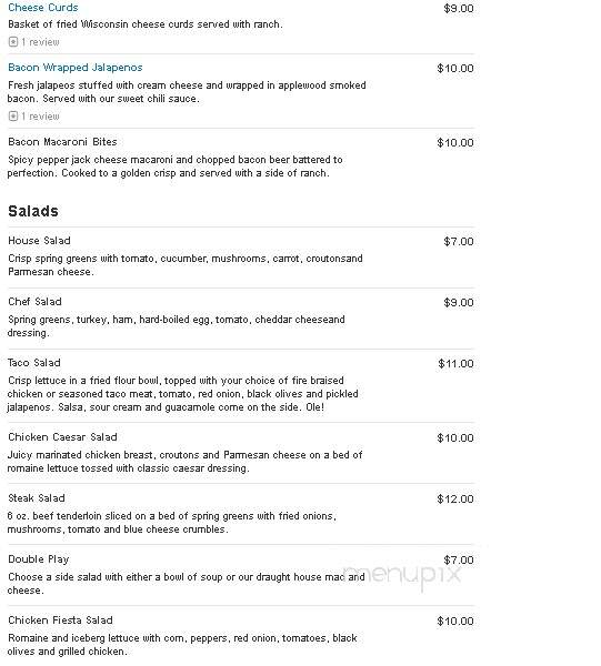 1908 Draught House - Norwalk, IA menu_pic