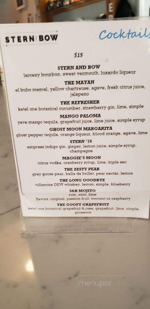 Stern and Bow - Closter, NJ menu_pic