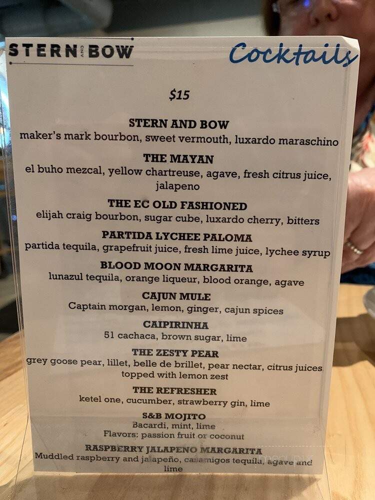 Stern and Bow - Closter, NJ menu_pic