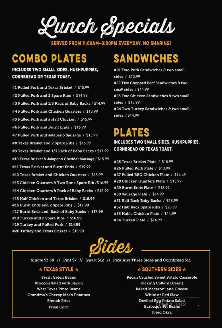 The Smoke Pit - Gastonia, NC menu_pic