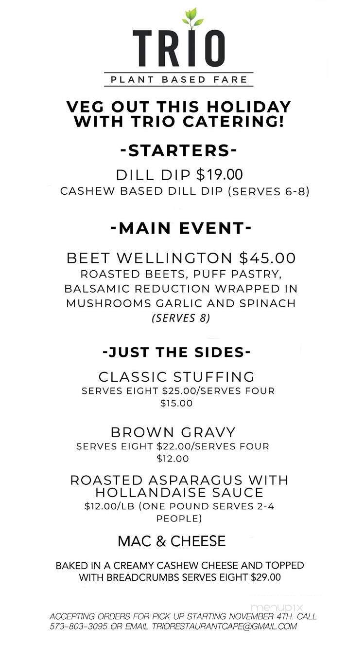 Trio Restaurant - Cape Girardeau, MO menu_pic
