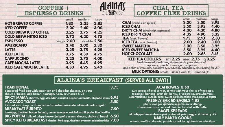 Alaina's Coffee + Kitchen - Richmond, RI