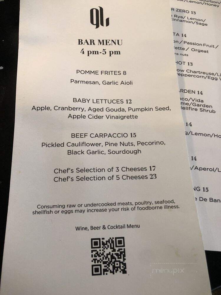 Glass Light Restaurant - Norfolk, VA menu_pic