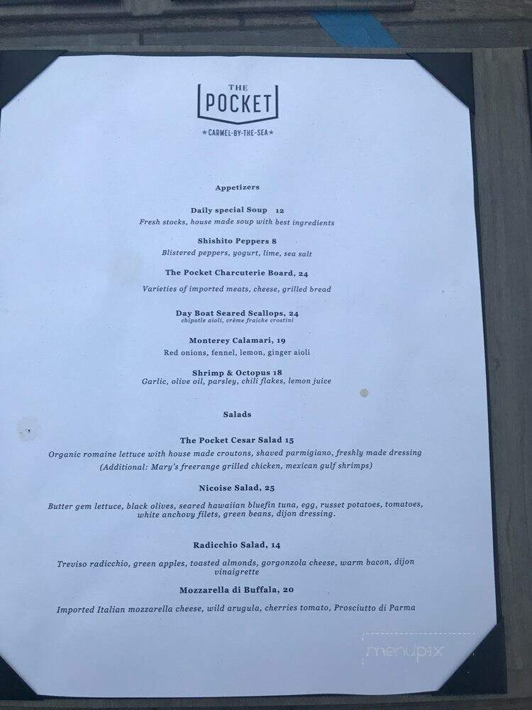 The Pocket - Carmel-by-the-Sea, CA menu_pic