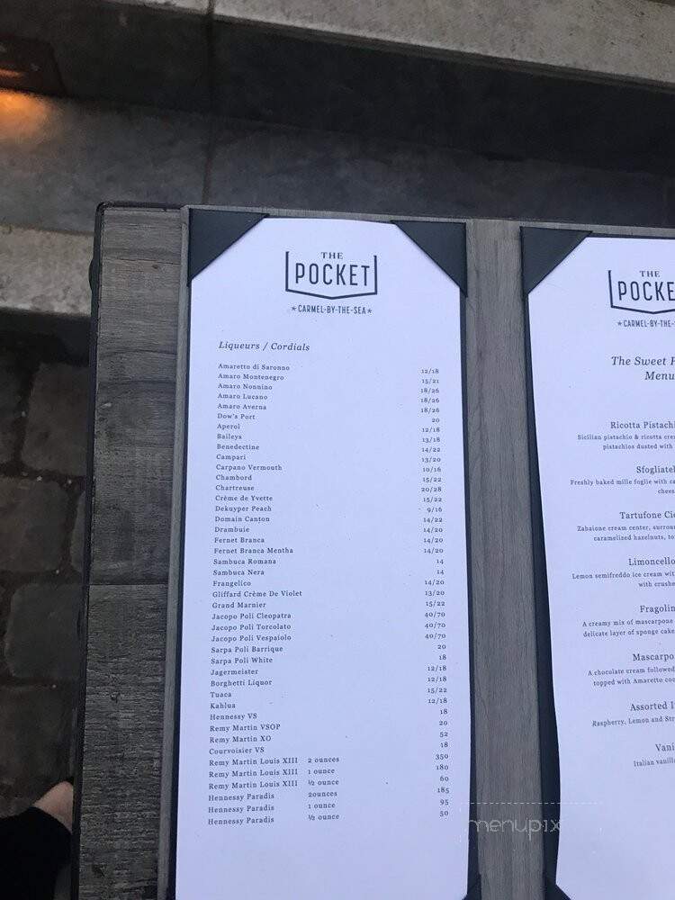 The Pocket - Carmel-by-the-Sea, CA menu_pic
