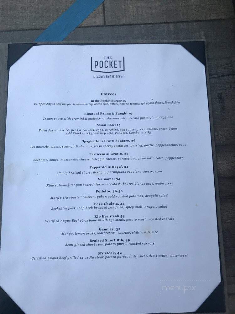 The Pocket - Carmel-by-the-Sea, CA menu_pic