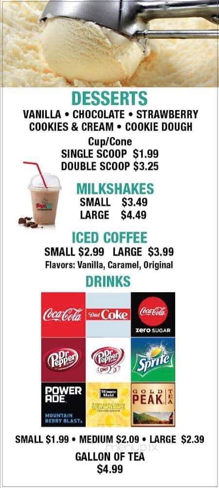 Burger 101 - Gadsden, AL menu_pic