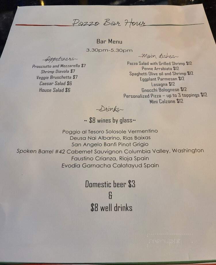 Pazzo Italiano - Santa Rosa Beach, FL menu_pic