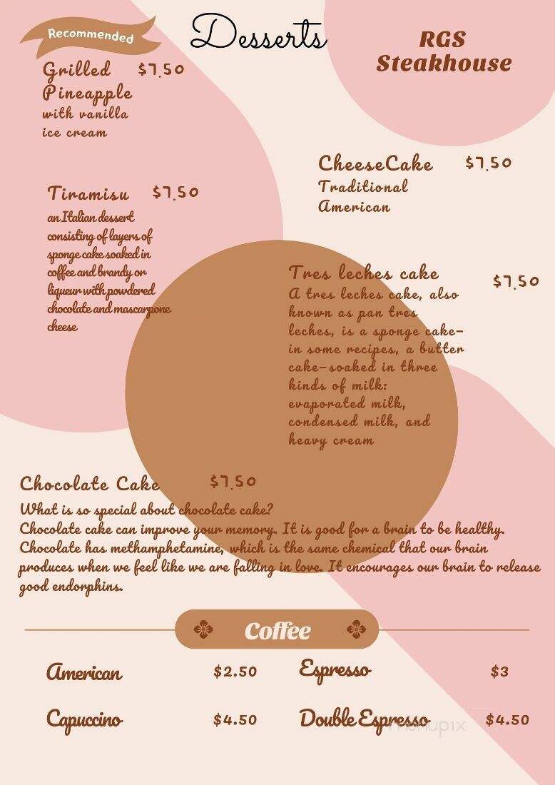 RGS Steakhouse - Pompano Beach, FL menu_pic