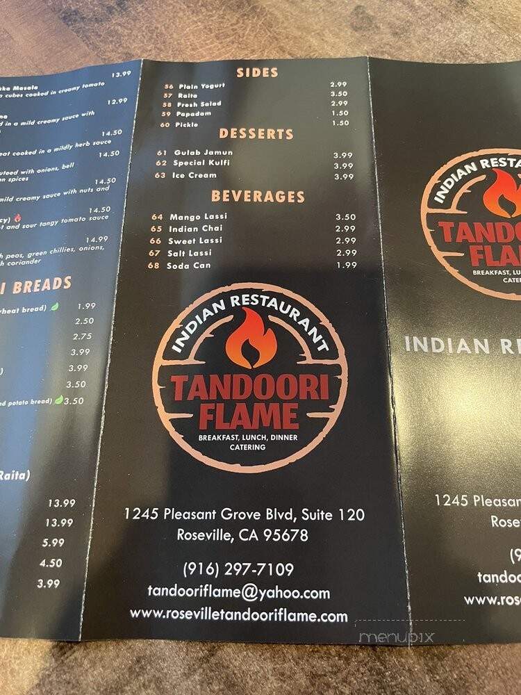 Tandoori Flame - Roseville, CA menu_pic