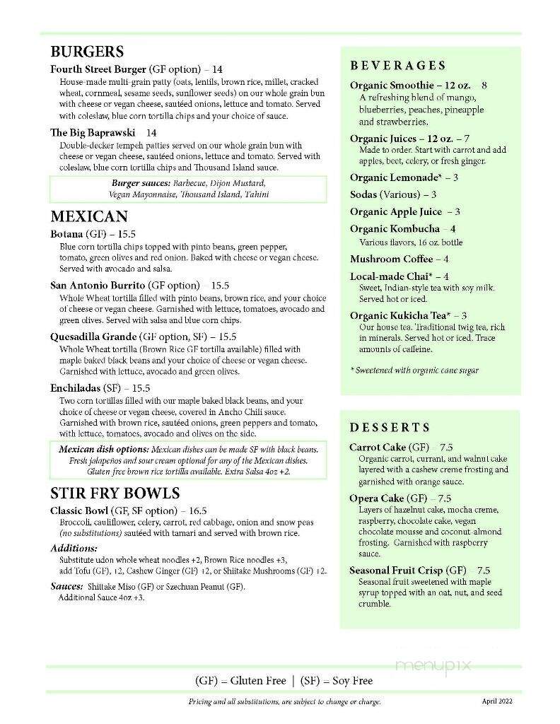 Inn Season Kitchen - Royal Oak, MI menu_pic