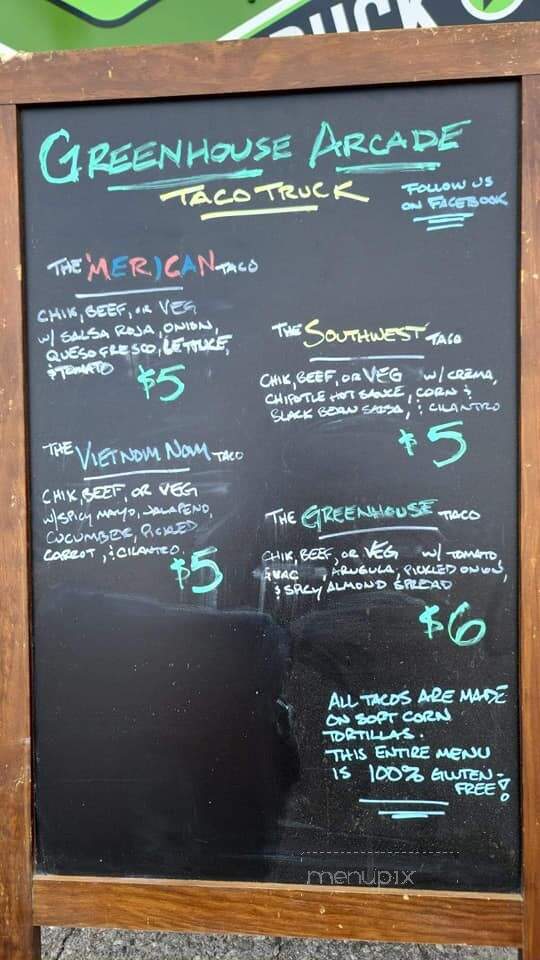 Greenhouse Arcade - Windber, PA menu_pic