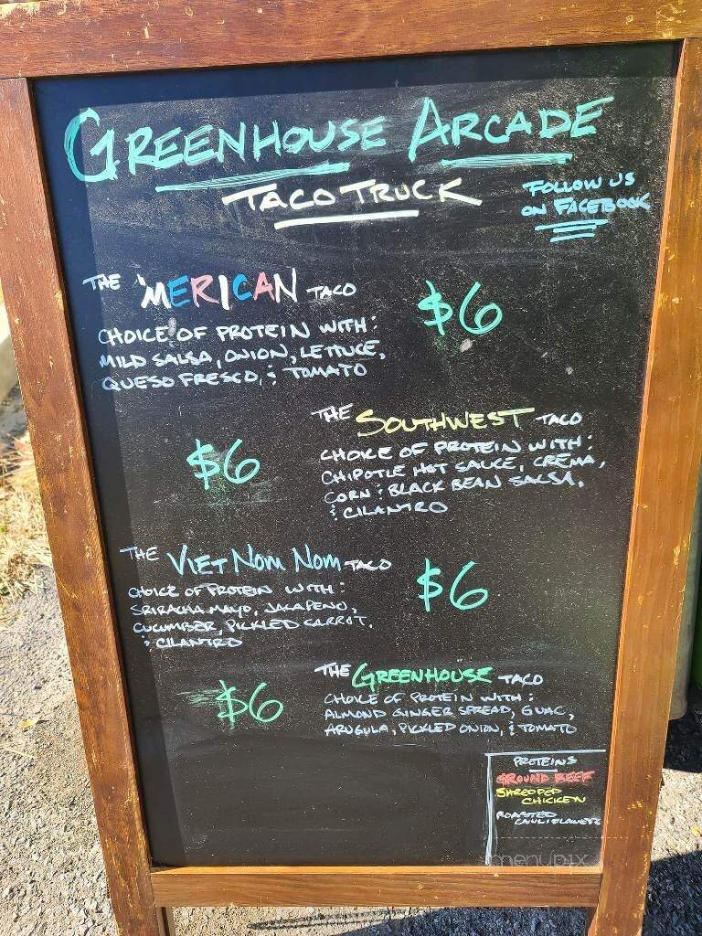 Greenhouse Arcade - Windber, PA menu_pic