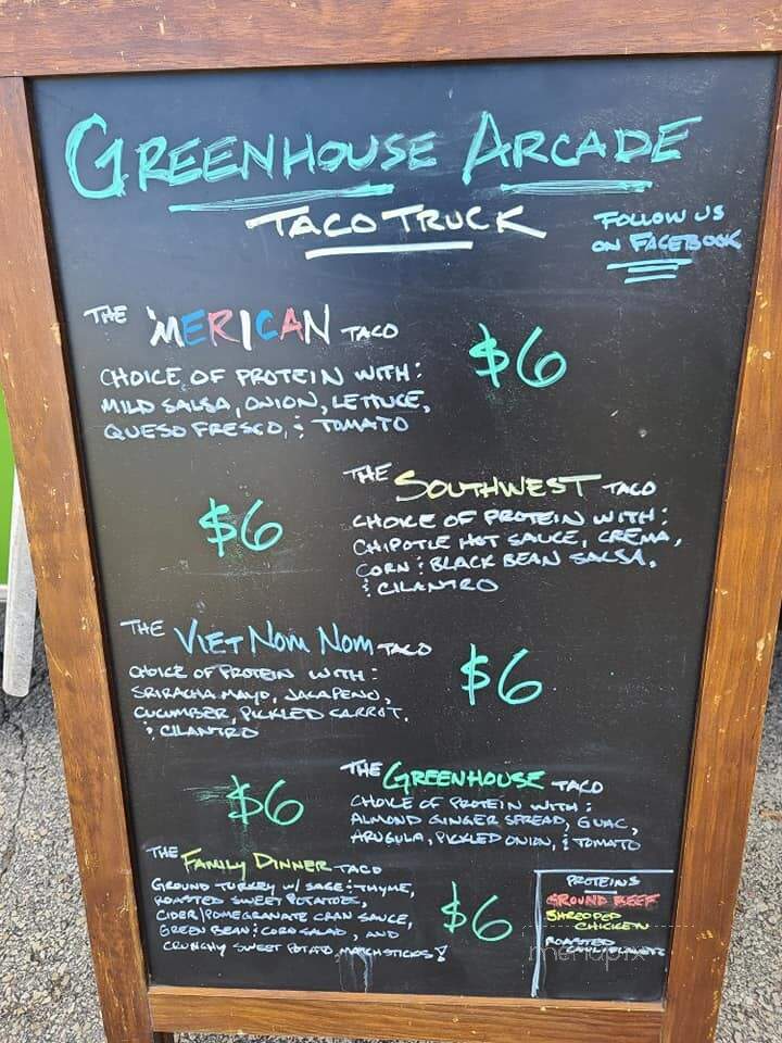 Greenhouse Arcade - Windber, PA menu_pic