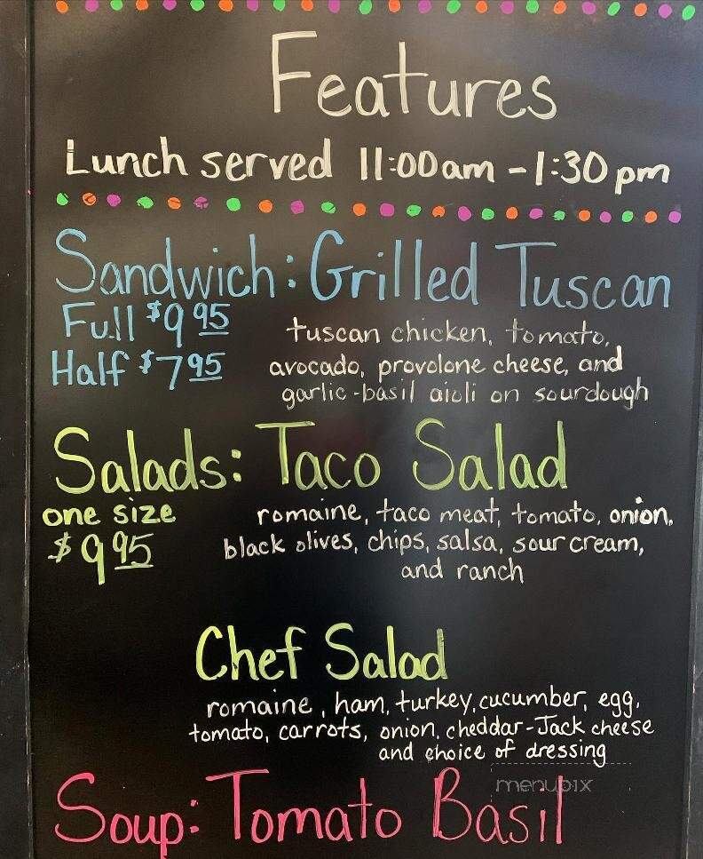 Wildflowers Coffee Boutique - Luverne, MN menu_pic