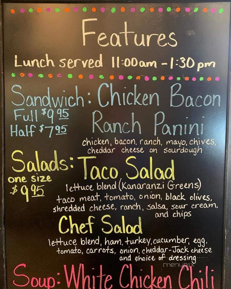 Wildflowers Coffee Boutique - Luverne, MN menu_pic