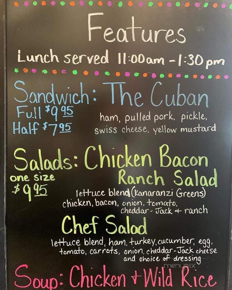 Wildflowers Coffee Boutique - Luverne, MN menu_pic