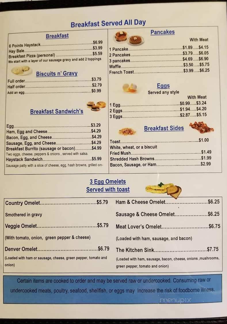 Pioneer Cafe - Bowling Green, IN menu_pic
