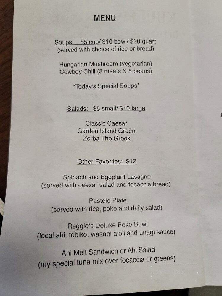 Ku'ulei's Gourmet - Hanapepe, HI menu_pic