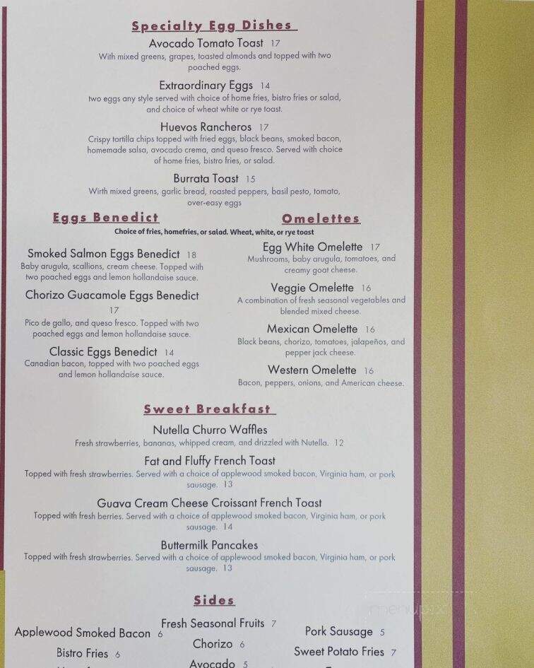 Sonoma Bistro Bar & Grill - Nutley, NJ menu_pic