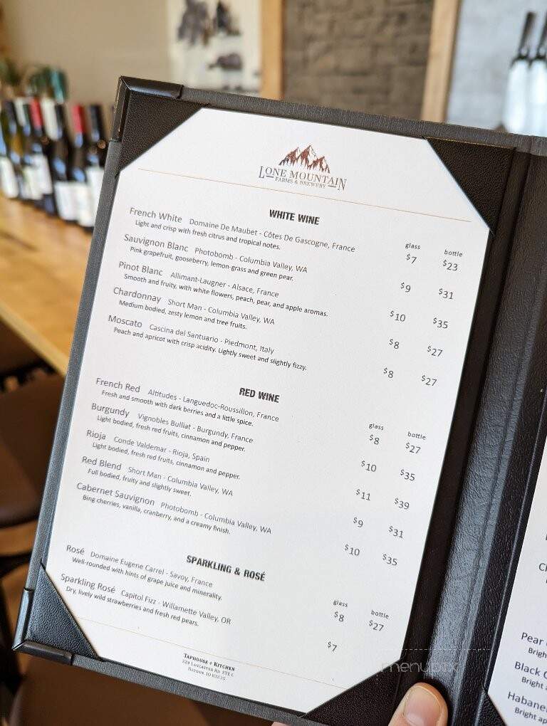 Lone Mountain Farms & Brewery - Hayden, ID menu_pic